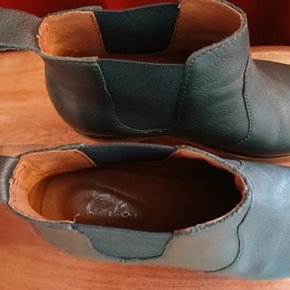 Calou Stockholm Doris Women's Green Leather Ankle Boots - Picture 7 of 7